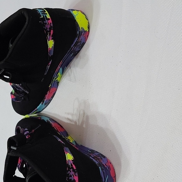Fila Vulc 13 Paintball YOUTH Sneakers Shoes Black W/Florescent Splashes Sz 5 EUC - Picture 6 of 10